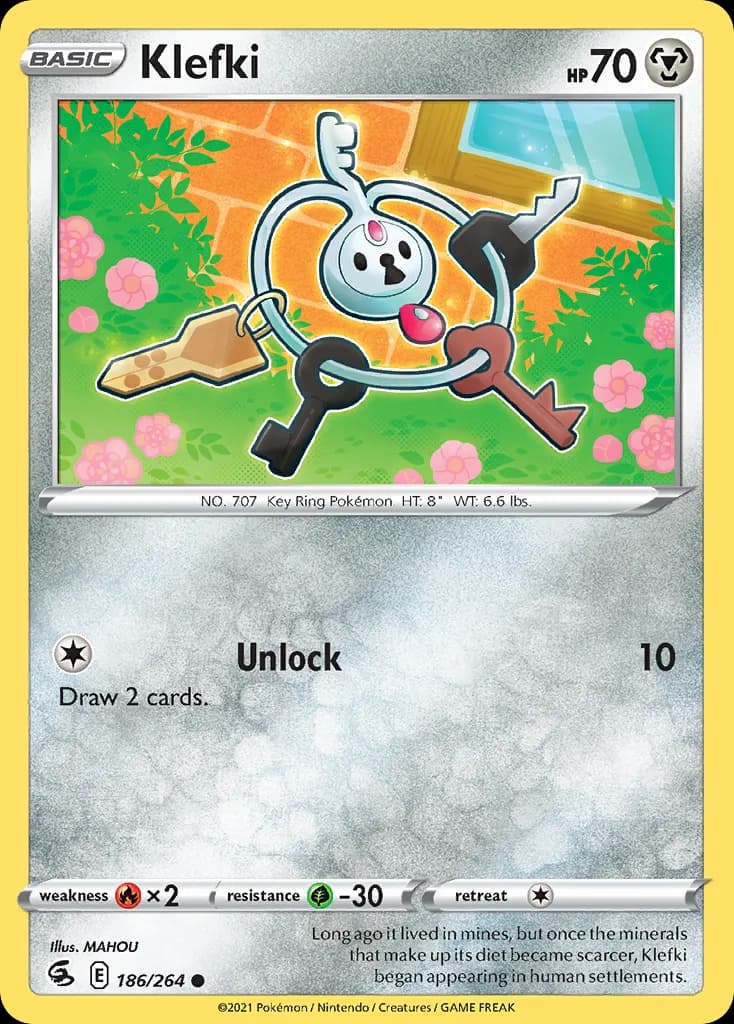 Fusion Strike Klefki card front, 186/264