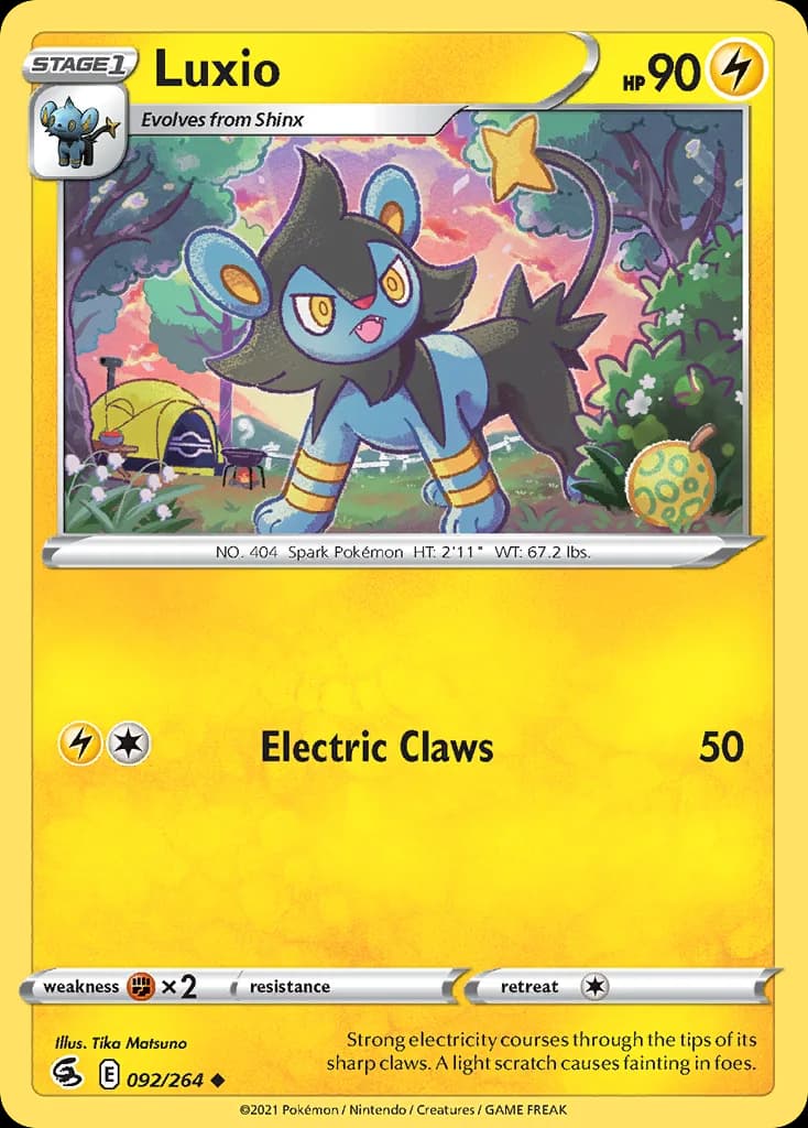 Fusion Strike Luxio card front, 92/264