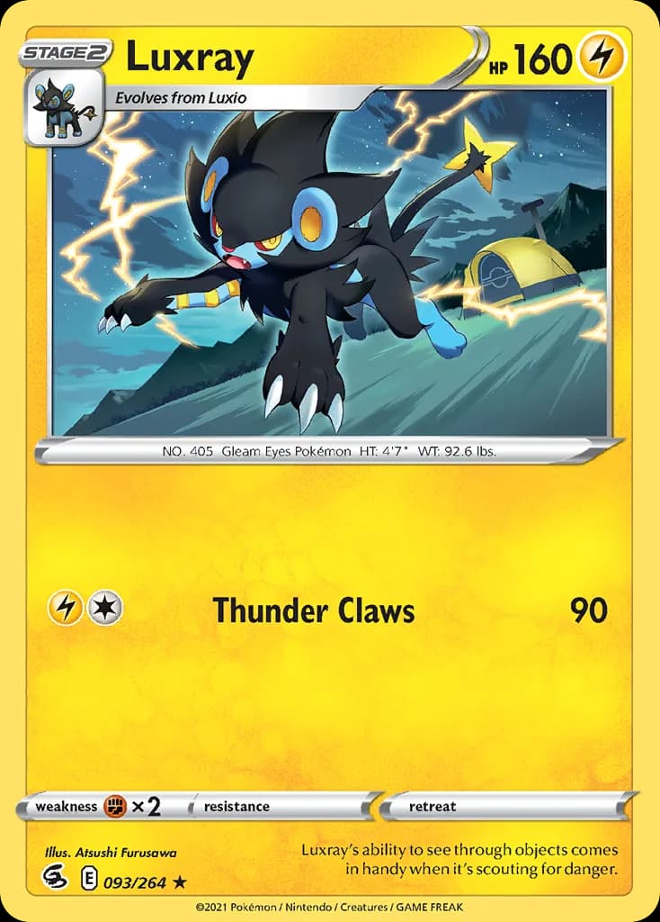 Luxray card front, Fusion Strike 93/264