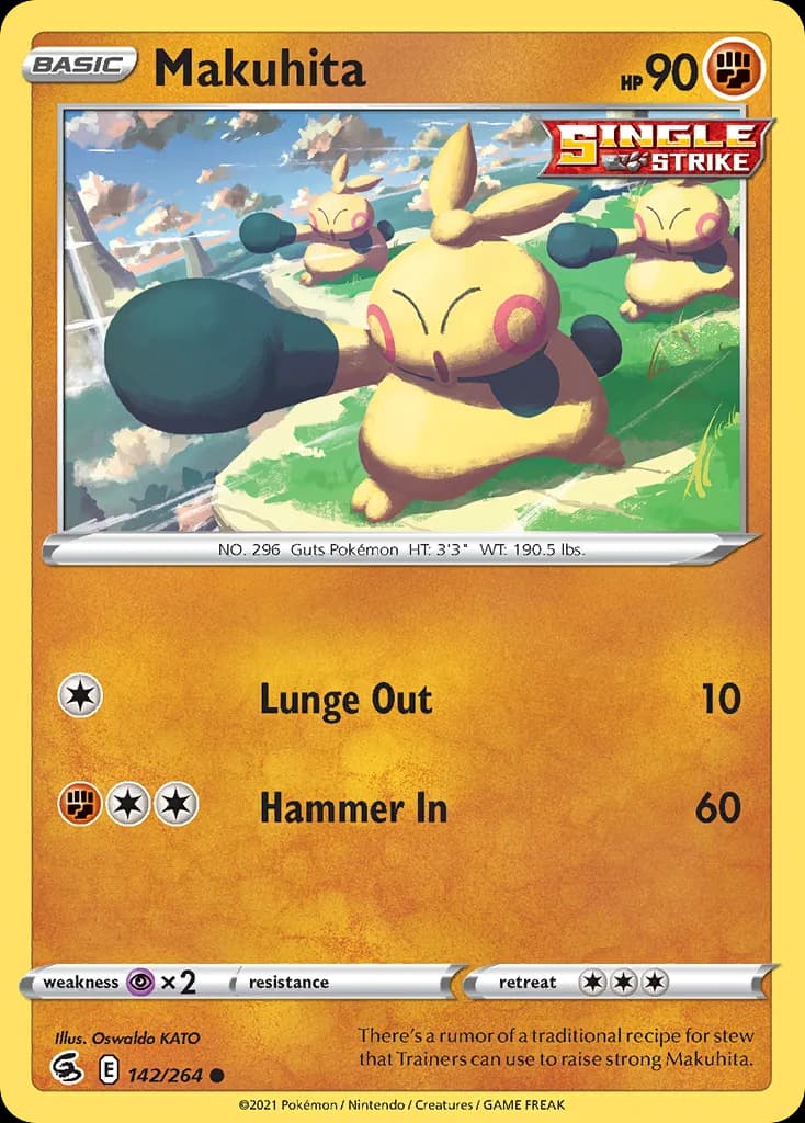 Fusion Strike Makuhita card front, 142/264