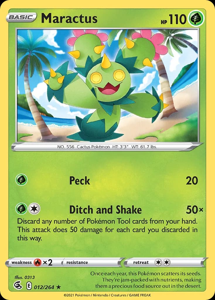 Maractus, Fusion Strike 12/264, English non-holo base-card reference; reverse-holo finish is not shown