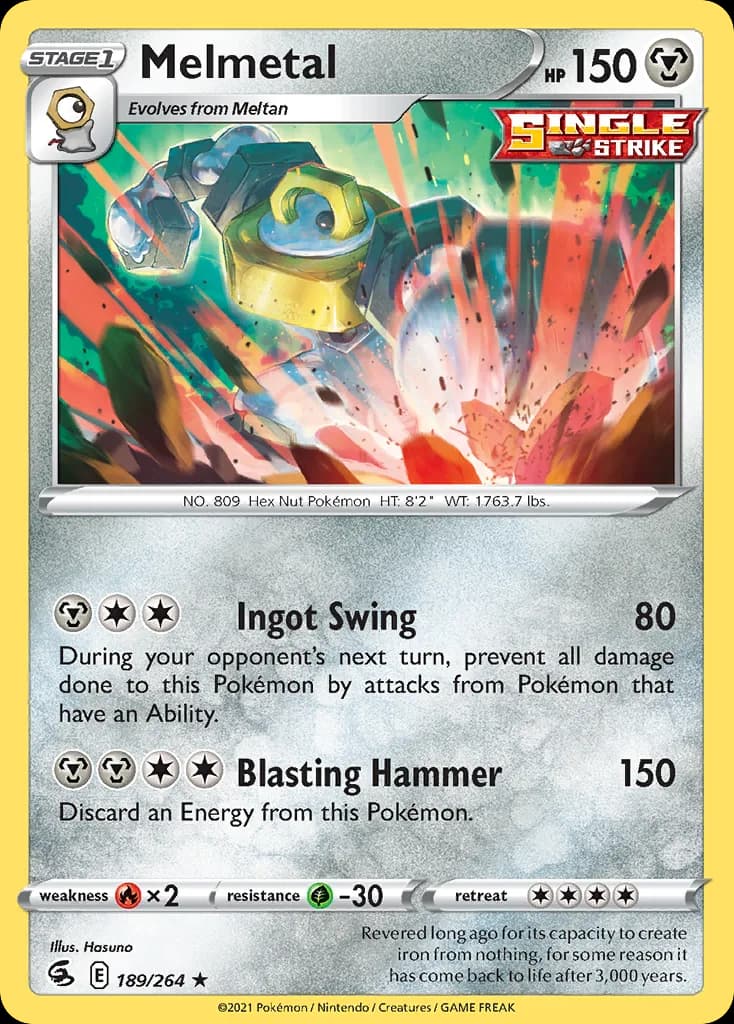 Fusion Strike Melmetal card front, 189/264