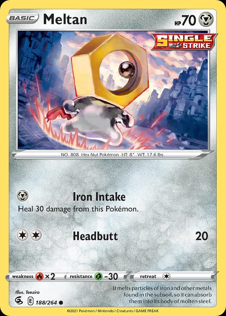 Fusion Strike Meltan card front, 188/264