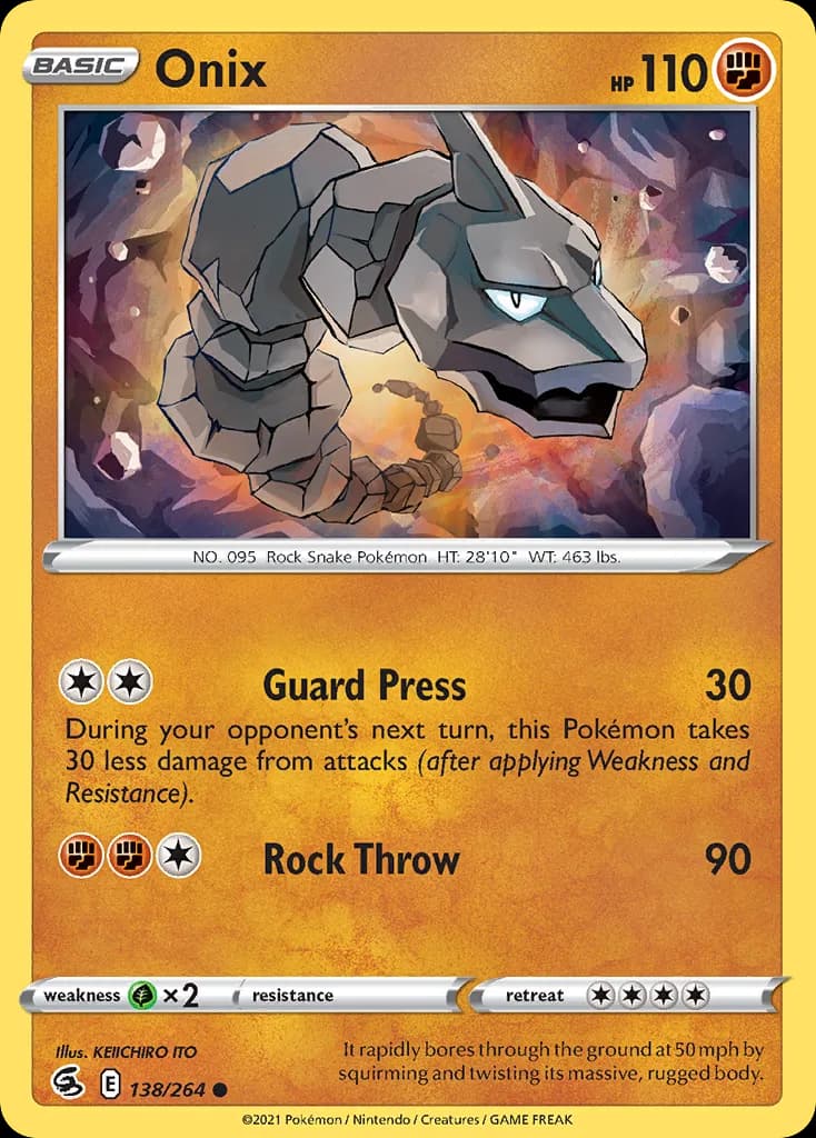 Fusion Strike Onix card front, 138/264
