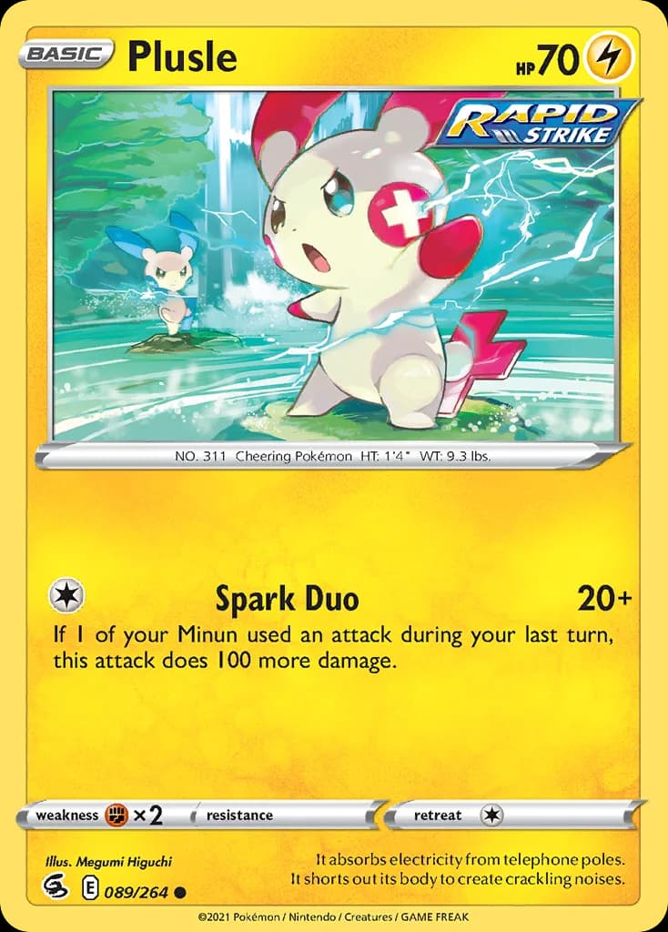 Fusion Strike Plusle card front, 89/264
