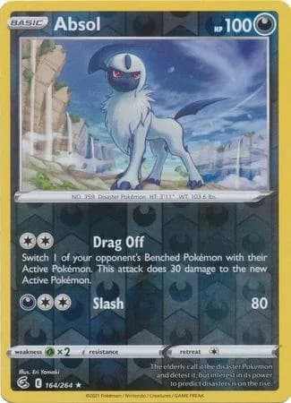 Absol reverse holo card front, Fusion Strike 164/264