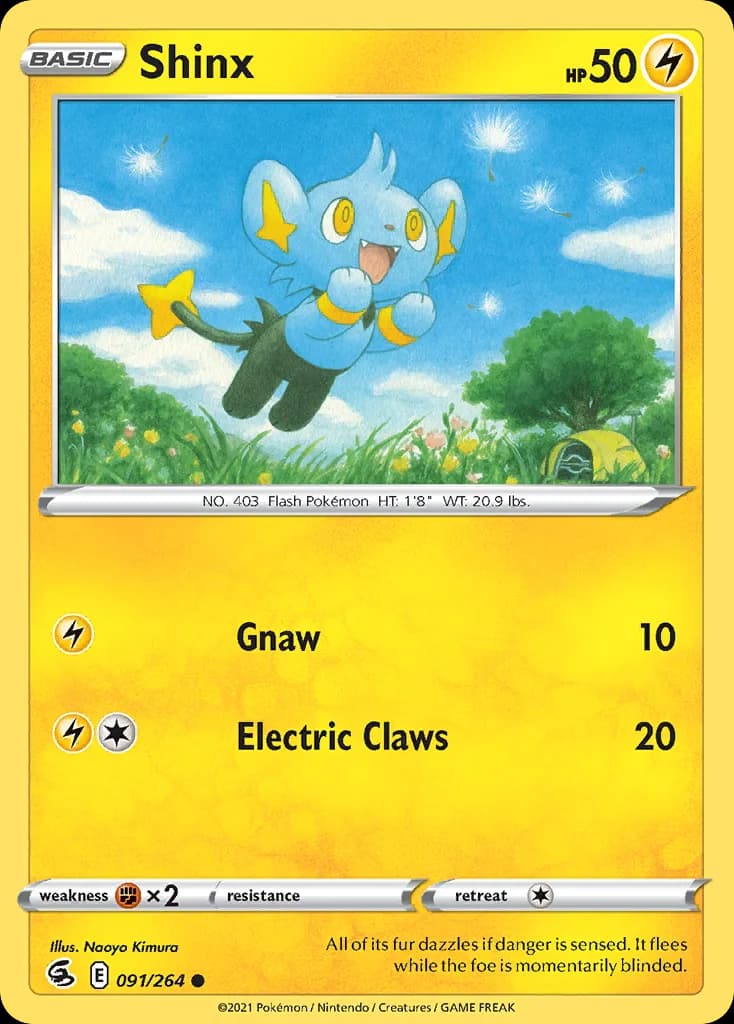 Fusion Strike Shinx card front, 91/264