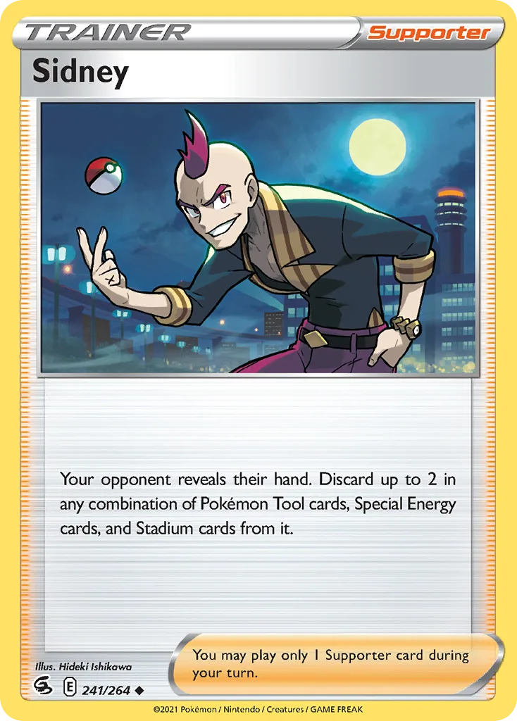 Sidney, Fusion Strike 241/264, English non-holo base-card reference; reverse-holo finish is not shown