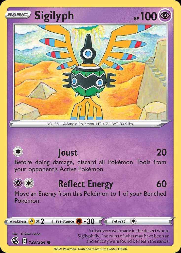 Fusion Strike Sigilyph card front, 123/264
