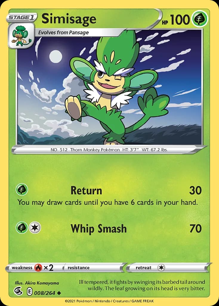 Fusion Strike Simisage card front, 8/264