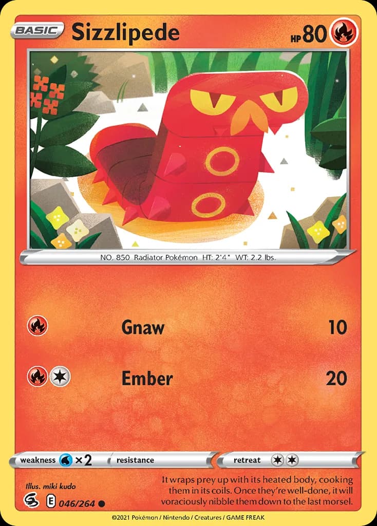 Fusion Strike Sizzlipede card front, 46/264