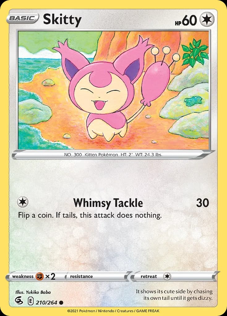 Fusion Strike Skitty card front, 210/264