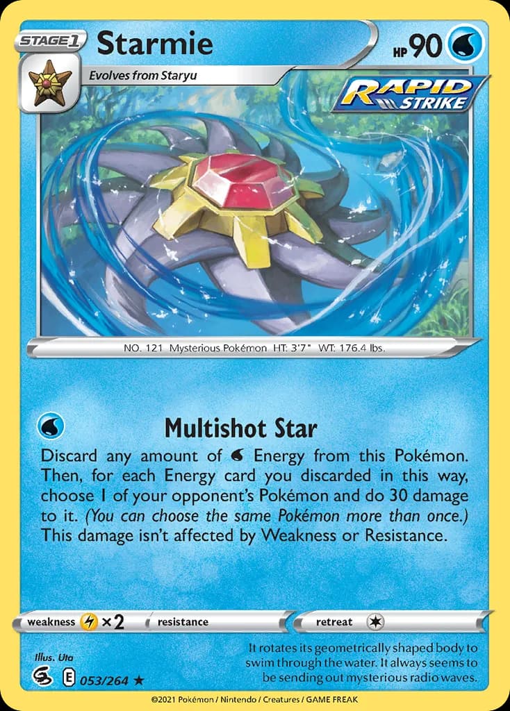 Fusion Strike Starmie card front, 53/264