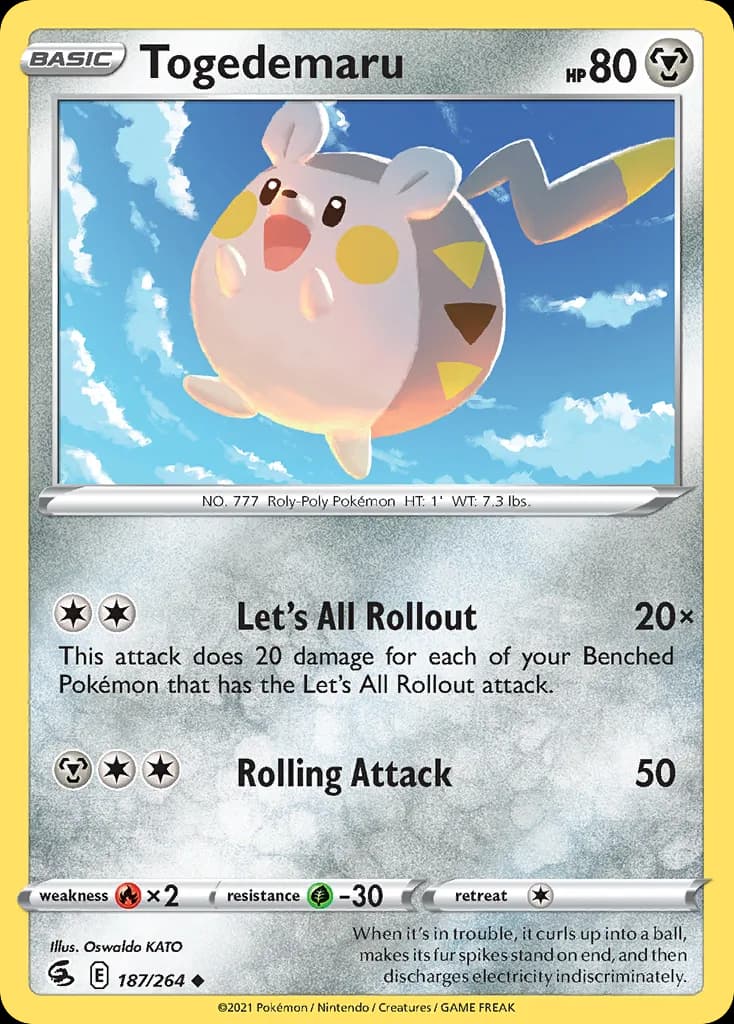Fusion Strike Togedemaru card front, 187/264