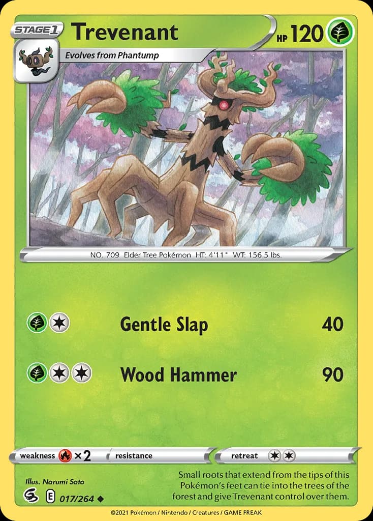Fusion Strike Trevenant card front, 17/264