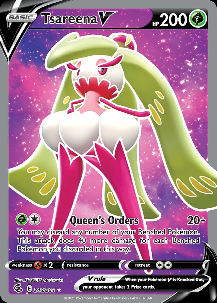 Fusion Strike Tsareena V card front, 246/264