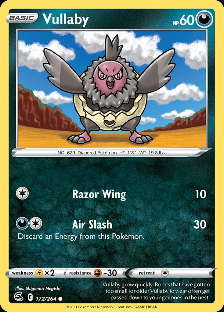 Vullaby, Fusion Strike 172/264, English non-holo base-card reference; reverse-holo finish is not shown