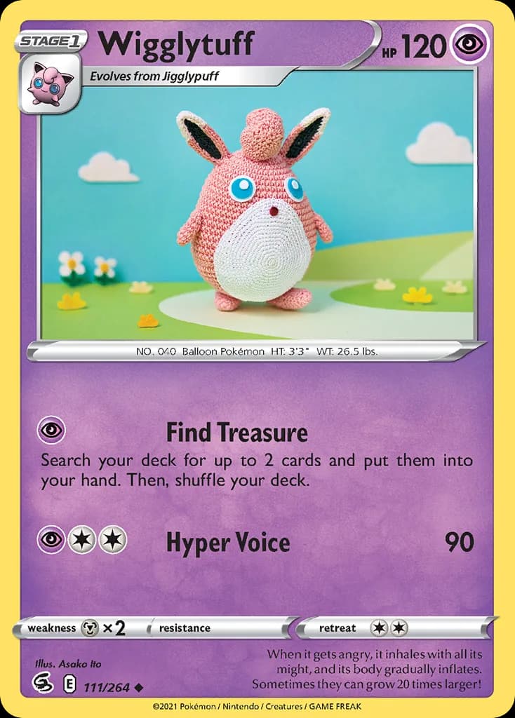 Fusion Strike Wigglytuff card front, 111/264