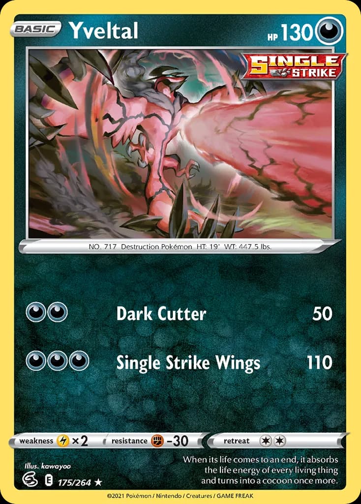 Fusion Strike Yveltal card front, 175/264