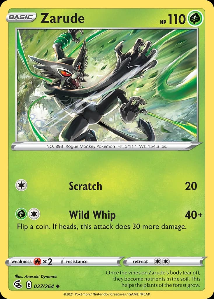 Fusion Strike Zarude card front, 27/264