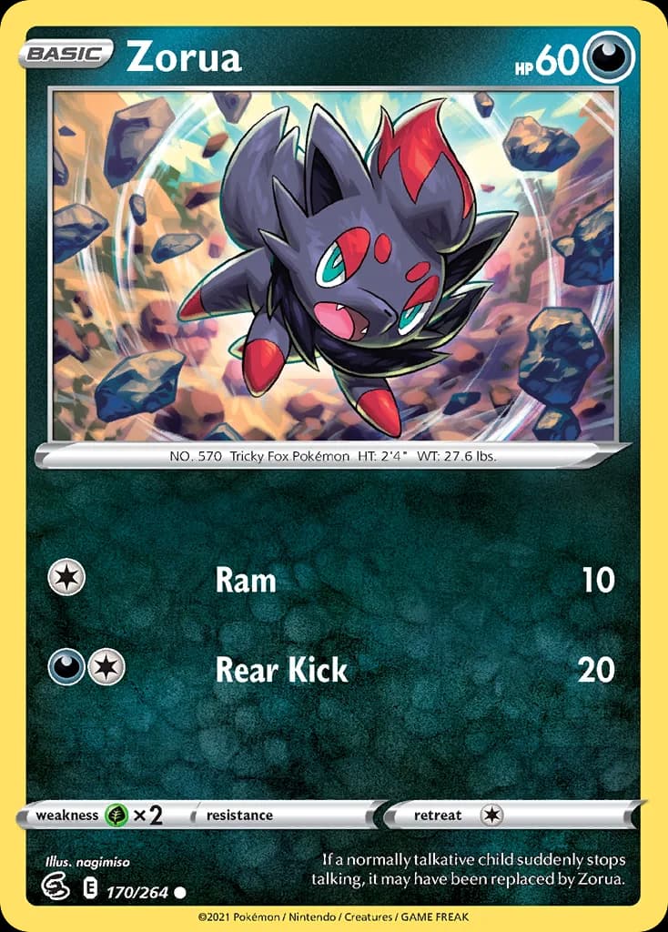 Fusion Strike Zorua card front, 170/264