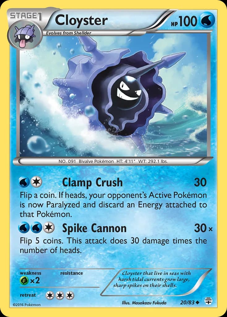Generations Cloyster card front, 20/83