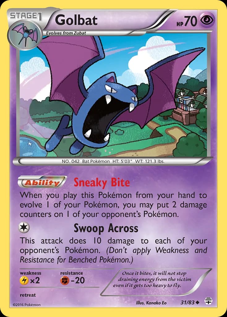 Generations Golbat card front, 31/83