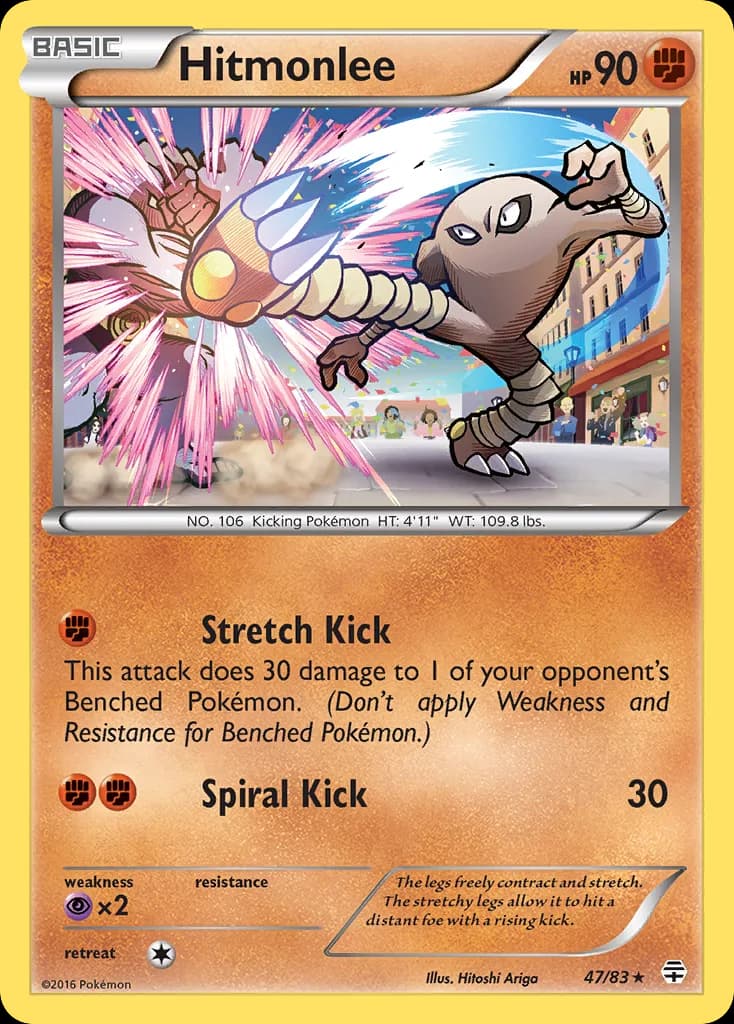 Generations Hitmonlee card front, 47/83