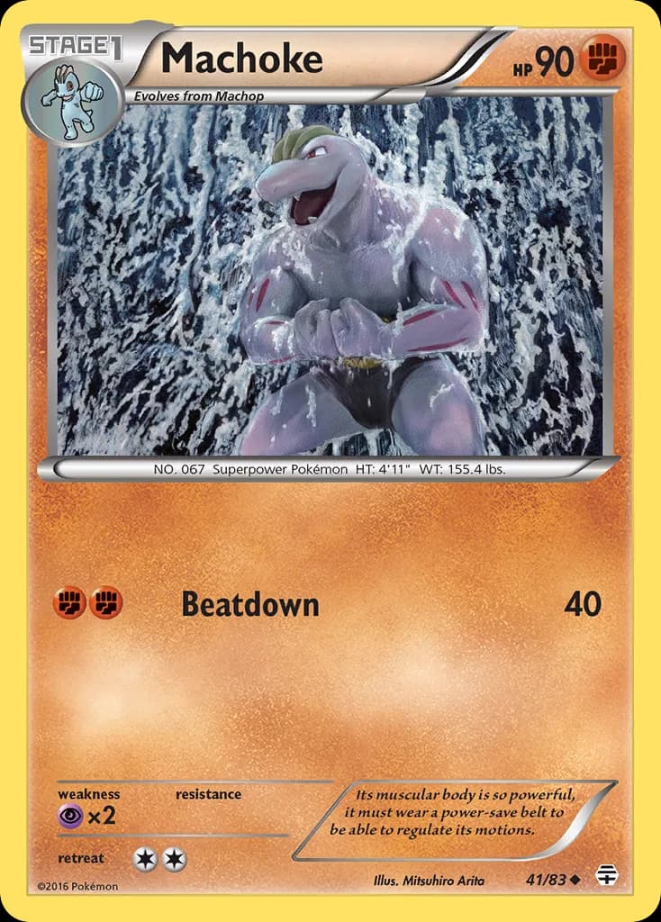 Generations Machoke card front, 41/83