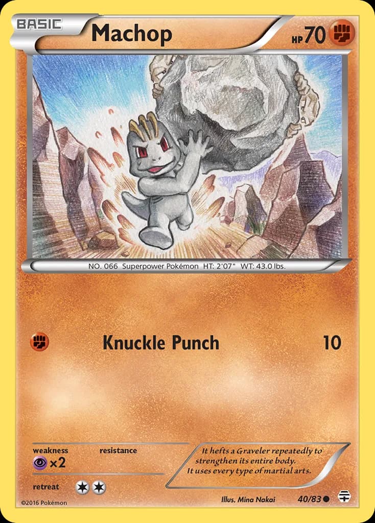 Generations Machop card front, 40/83