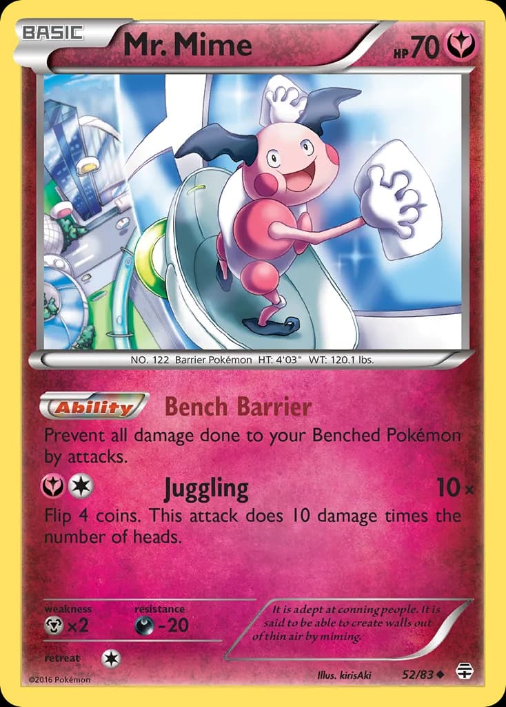 Generations Mr. Mime card front, 52/83