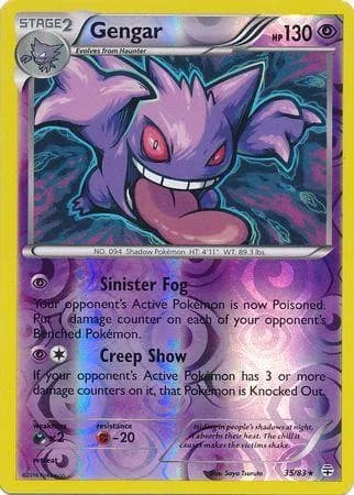 Gengar reverse holo card front, Generations 35/83
