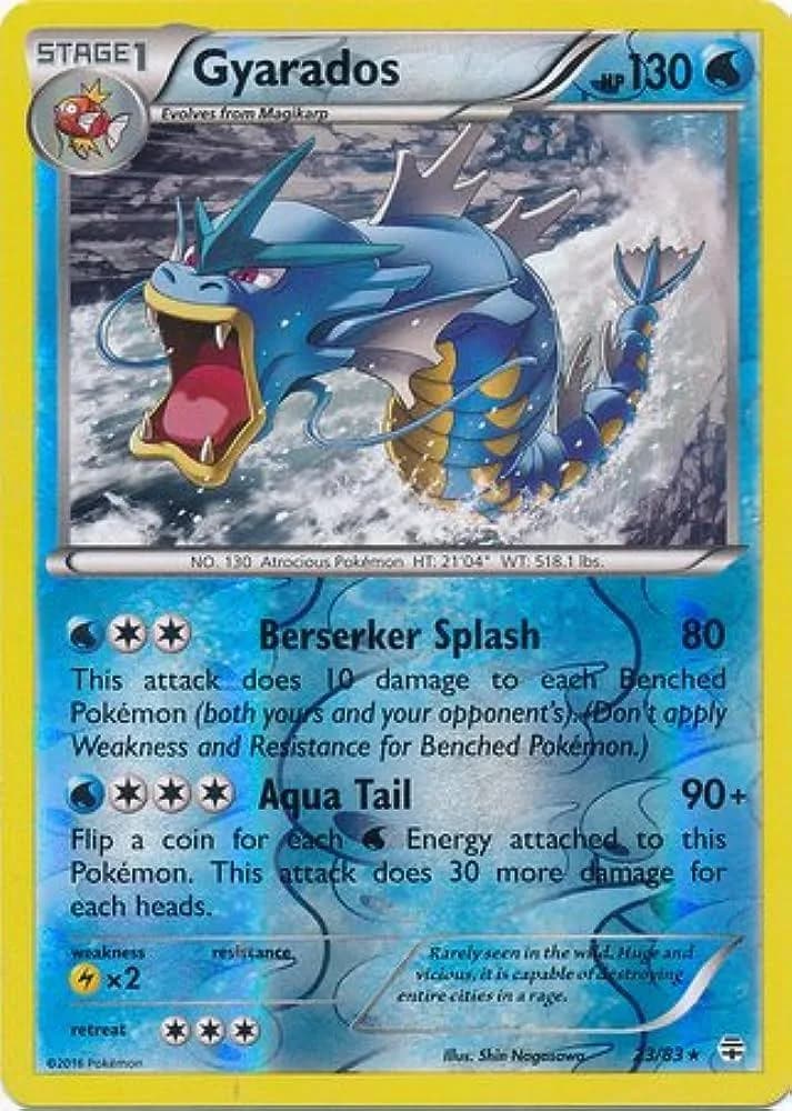Gyarados reverse holo card front, Generations 23/83