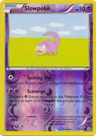 Slowpoke reverse holo card front, Generations 32/83