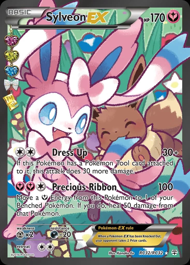 Sylveon-EX card front, Generations RC32/RC83