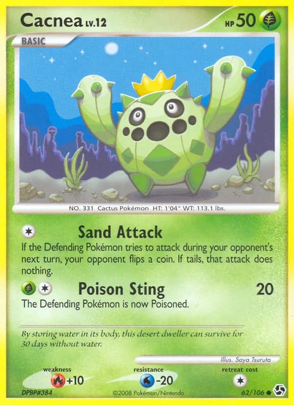 Great Encounters Cacnea card front, 62/106