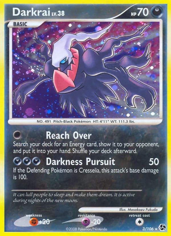 Darkrai card front, Great Encounters 3/106