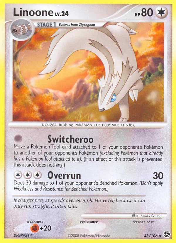 Great Encounters Linoone card front, 43/106