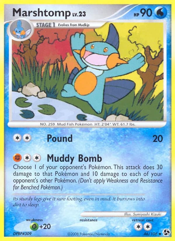 Great Encounters Marshtomp card front, 46/106