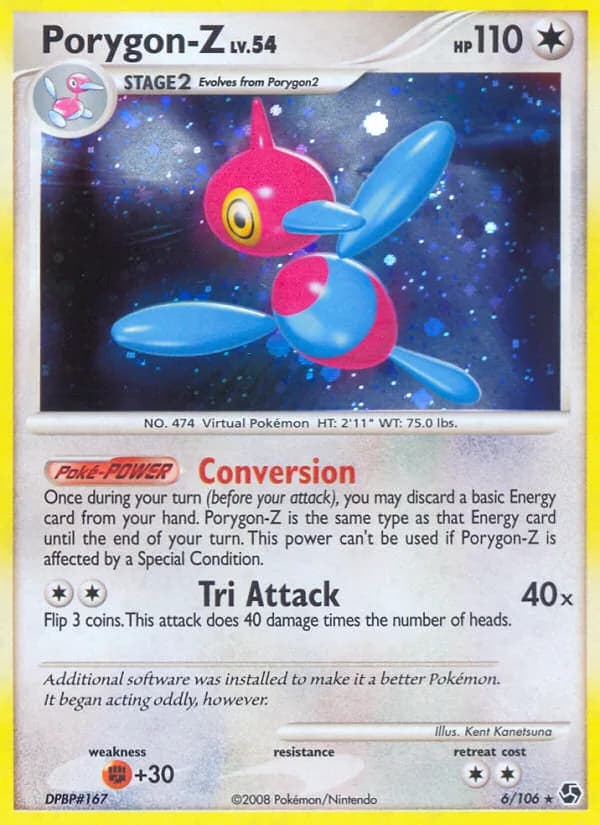 Porygon-Z card front, Great Encounters 6/106