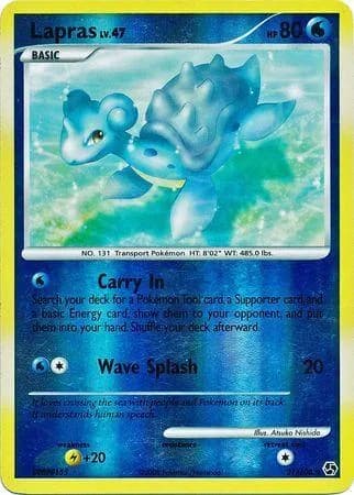 Lapras reverse holo card front, Great Encounters 21/106