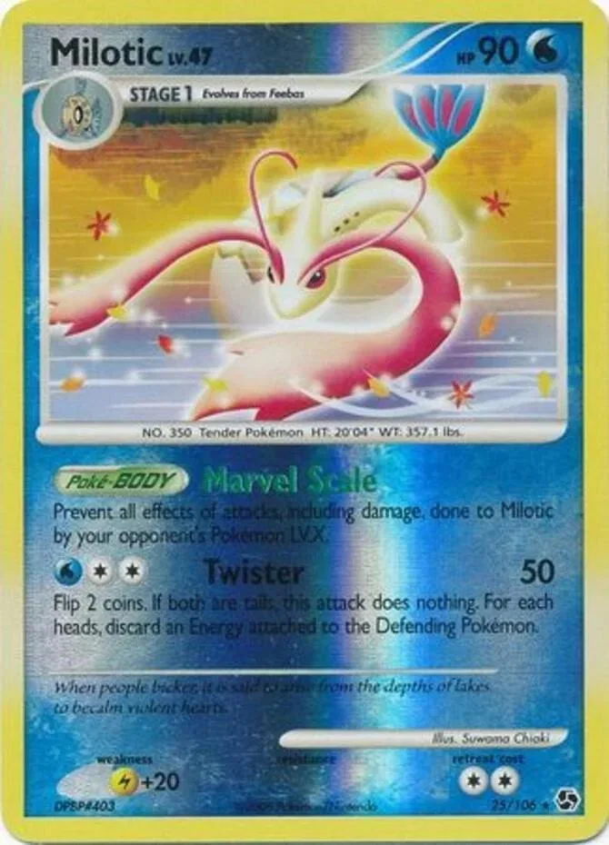Milotic reverse holo card front, Great Encounters 25/106