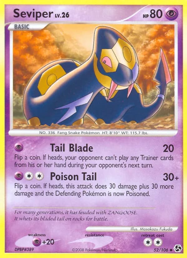 Great Encounters Seviper card front, 52/106