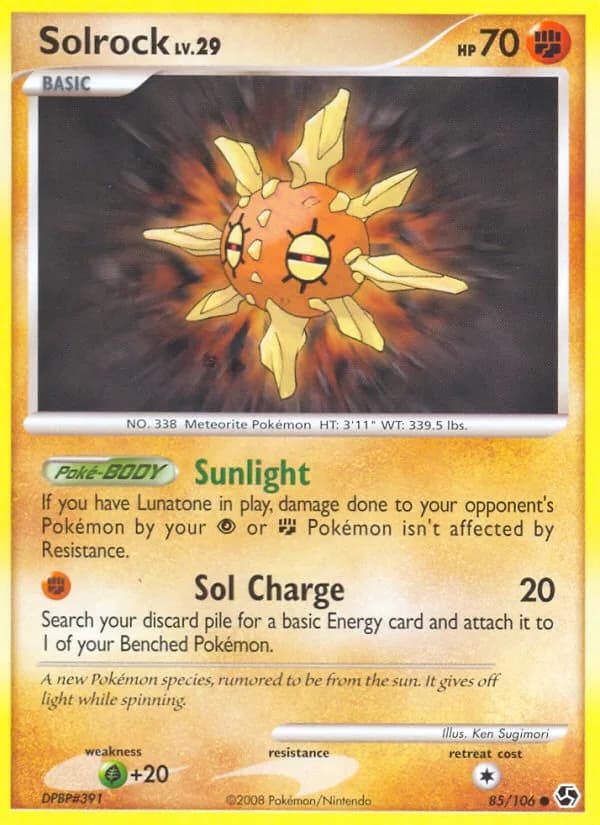 Great Encounters Solrock card front, 85/106