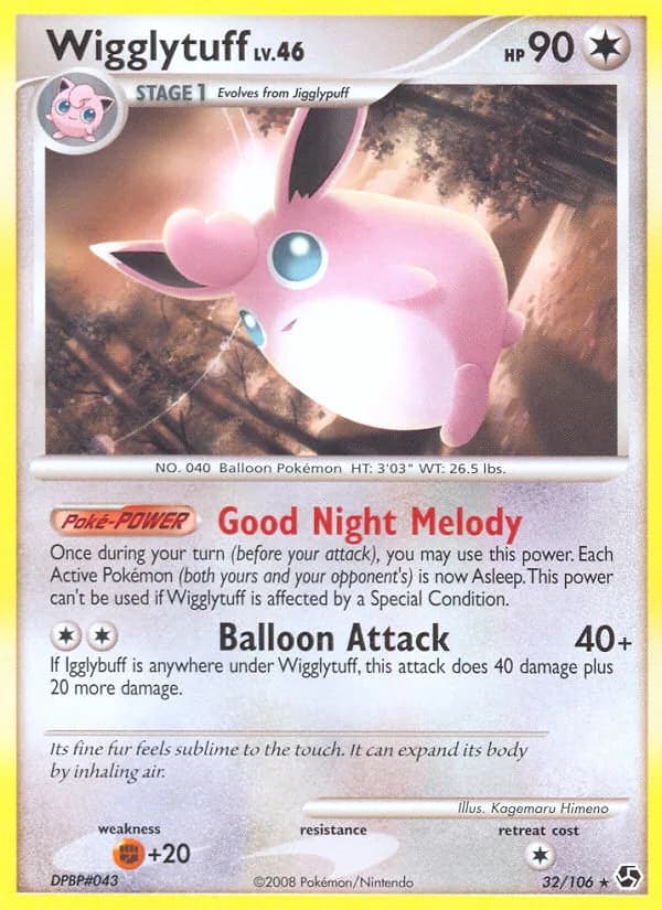 Great Encounters Wigglytuff card front, 32/106