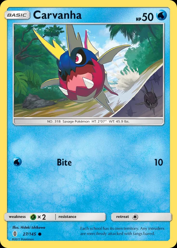 Guardians Rising Carvanha card front, 27/145