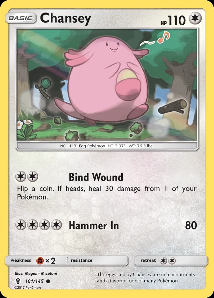 Guardians Rising Chansey card front, 101/145