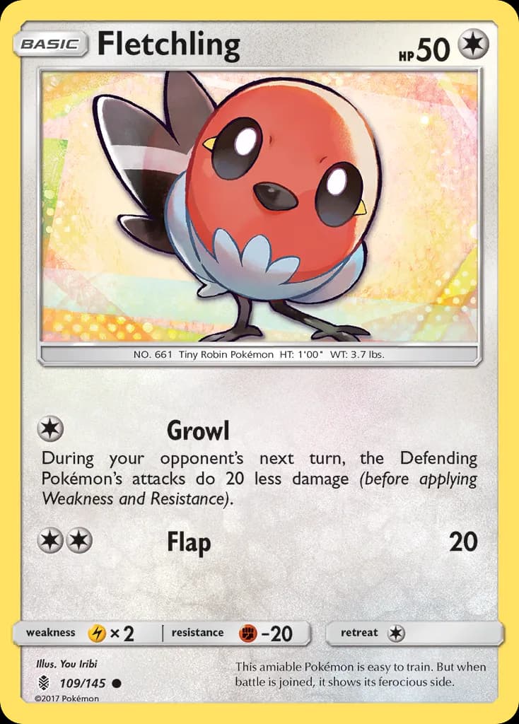 Guardians Rising Fletchling card front, 109/145