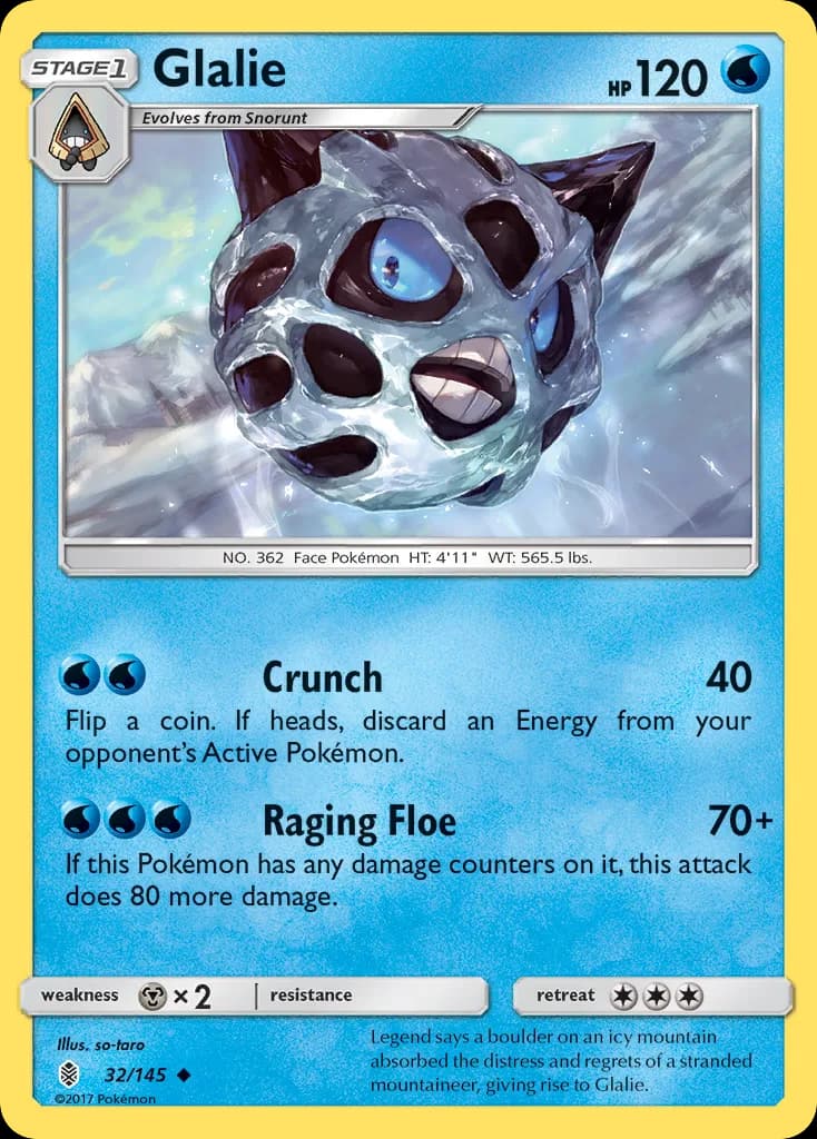 Guardians Rising Glalie card front, 32/145