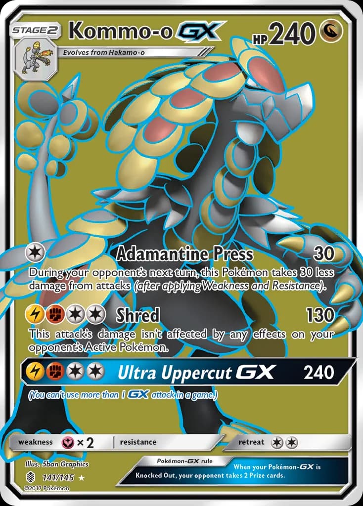Guardians Rising Kommo-o-GX card front, 141/145